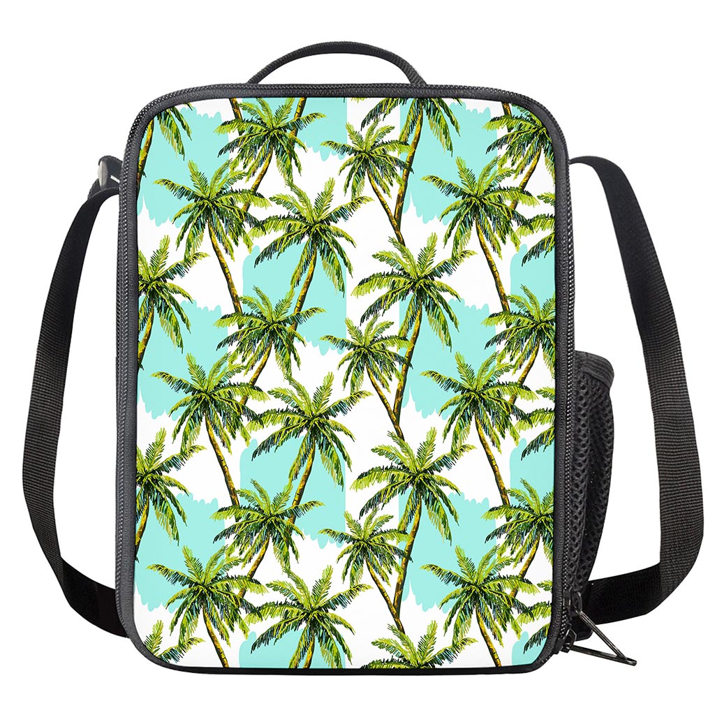 Palm Tree Tropical Pattern Print Crossbody Lunch Bag