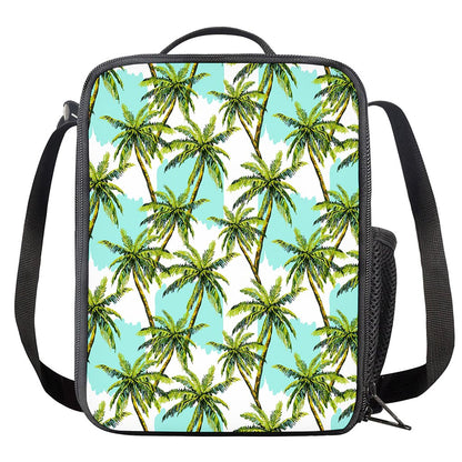 Palm Tree Tropical Pattern Print Crossbody Lunch Bag