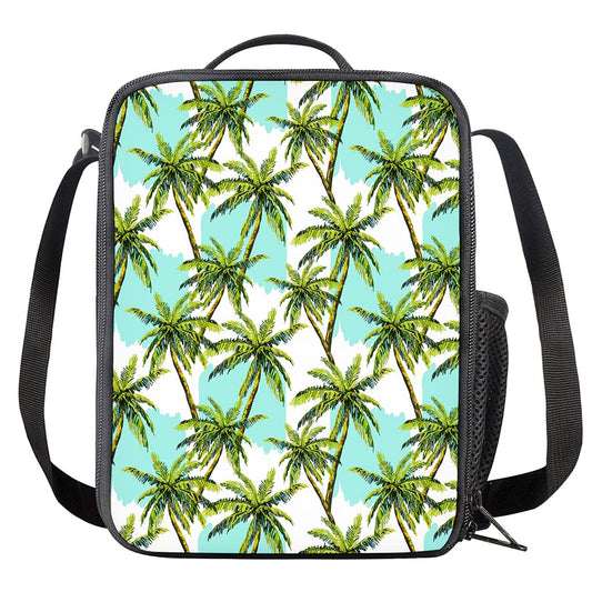 Palm Tree Tropical Pattern Print Crossbody Lunch Bag