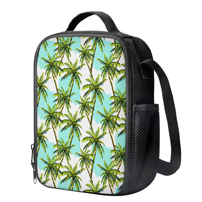 Palm Tree Tropical Pattern Print Crossbody Lunch Bag