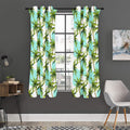 Palm Tree Tropical Pattern Print Grommet Curtain Panels