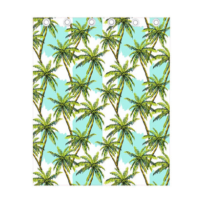 Palm Tree Tropical Pattern Print Curtain