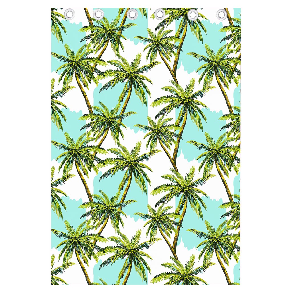 Palm Tree Tropical Pattern Print Curtain