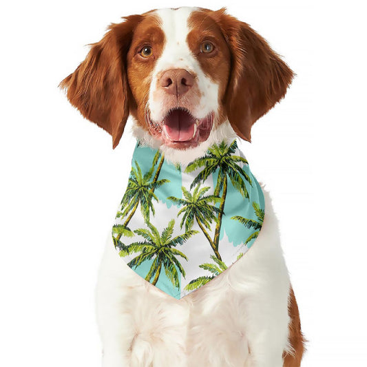 Palm Tree Tropical Pattern Print Dog Bandana
