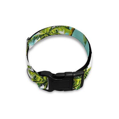 Palm Tree Tropical Pattern Print Dog Collar
