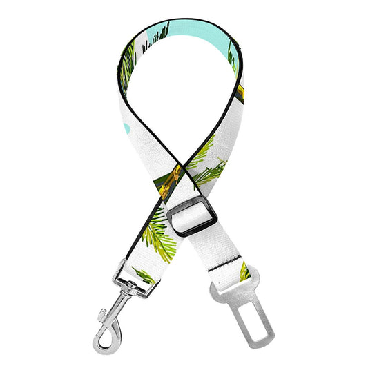 Palm Tree Tropical Pattern Print Dog Seat Belt