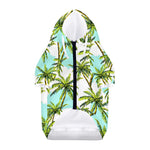 Palm Tree Tropical Pattern Print Dog Zip Up Hoodie