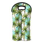 Palm Tree Tropical Pattern Print Double Neoprene Wine Tote