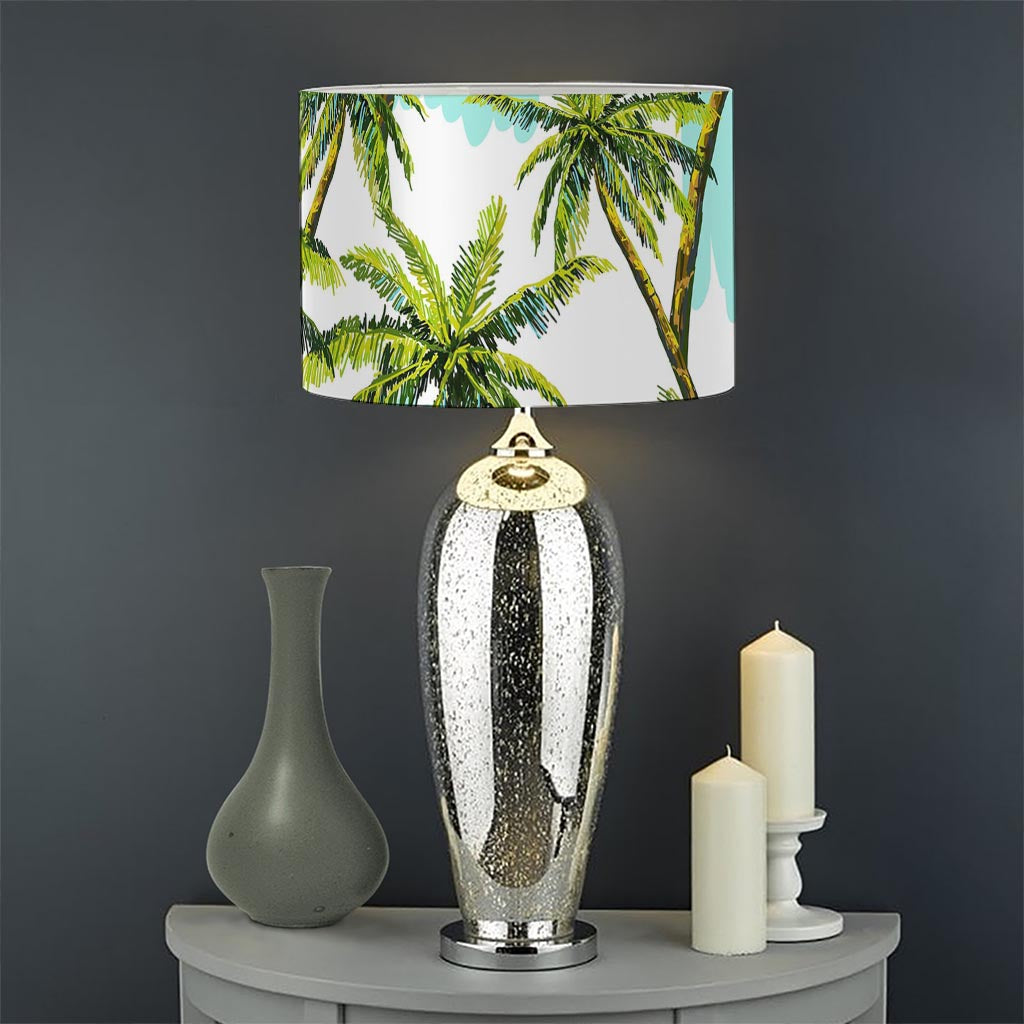 Palm Tree Tropical Pattern Print Drum Lamp Shade