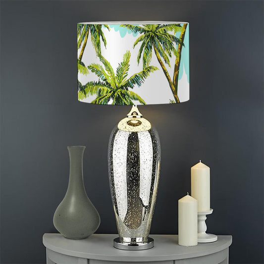 Palm Tree Tropical Pattern Print Drum Lamp Shade