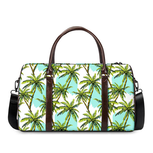 Palm Tree Tropical Pattern Print Duffle Bag