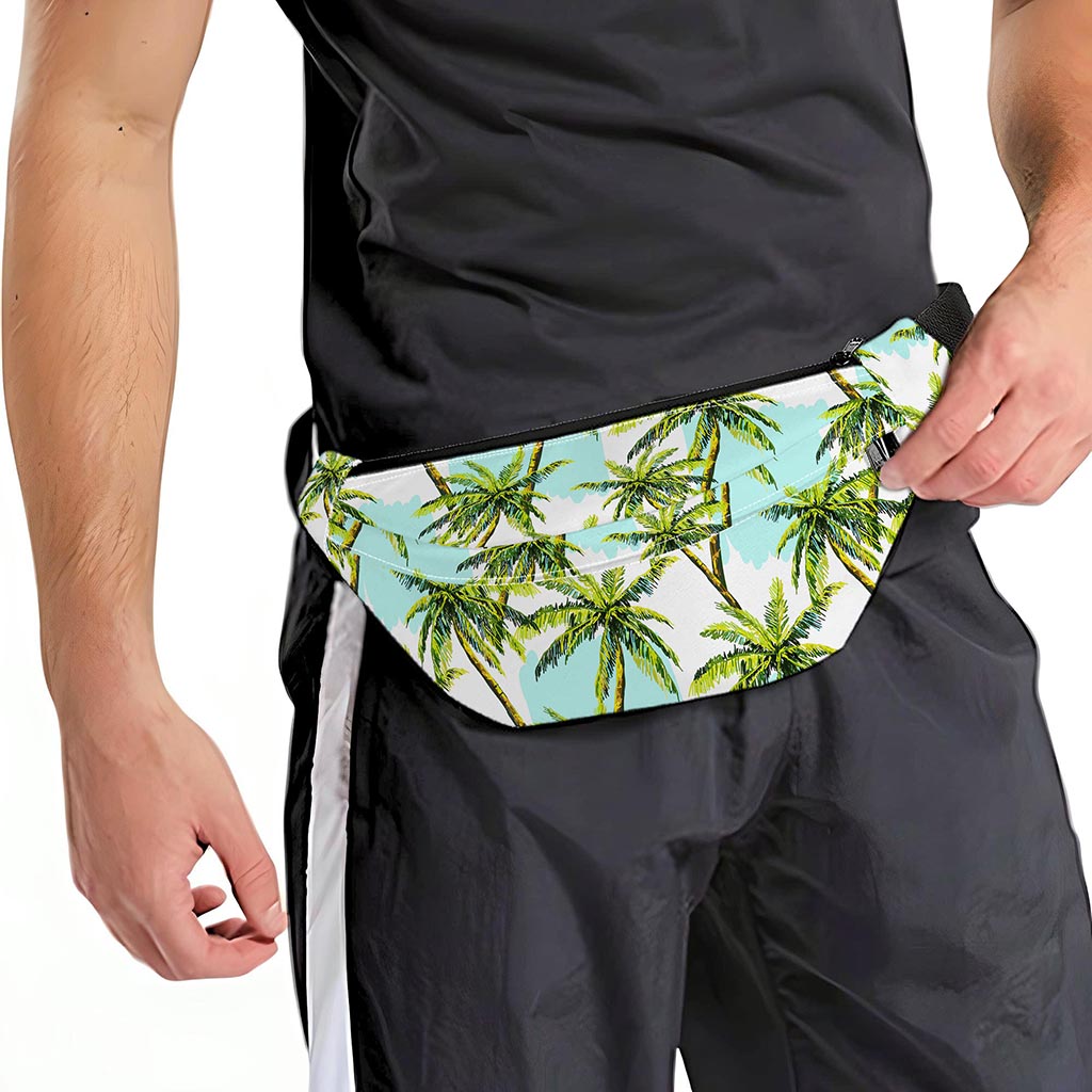 Palm Tree Tropical Pattern Print Fanny Pack