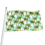 Palm Tree Tropical Pattern Print Flag