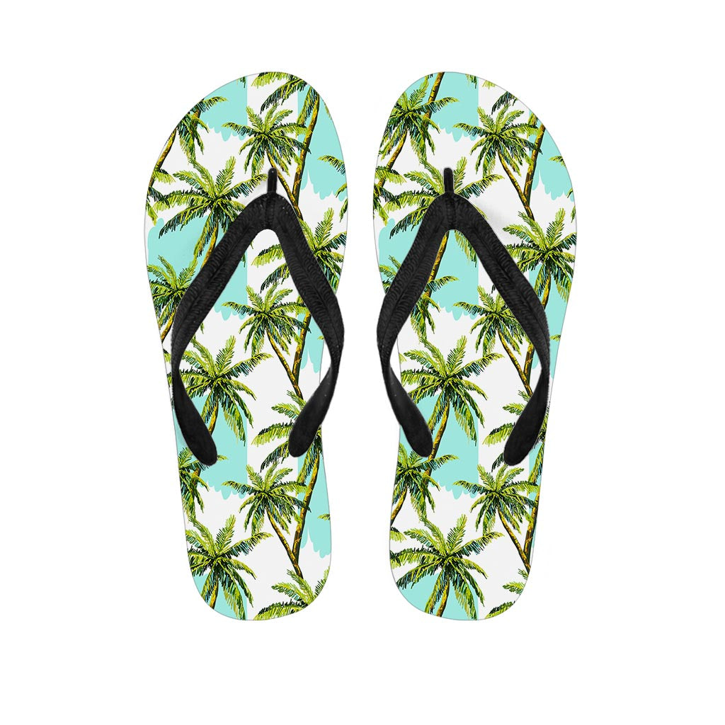 Palm Tree Tropical Pattern Print Flip Flops
