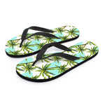 Palm Tree Tropical Pattern Print Flip Flops