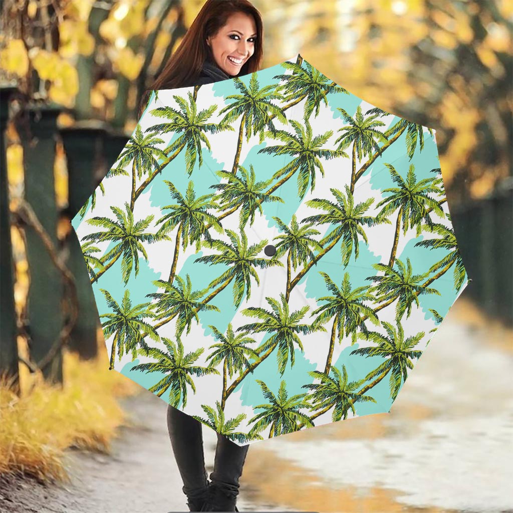 Palm Tree Tropical Pattern Print Foldable Umbrella