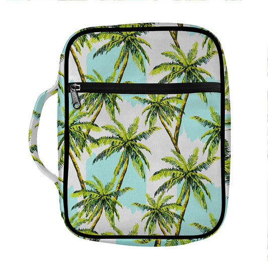 Palm Tree Tropical Pattern Print Front Pocket Bible Bag