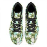 Palm Tree Tropical Pattern Print High Top Leather Sneakers