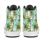 Palm Tree Tropical Pattern Print High Top Leather Sneakers