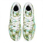 Palm Tree Tropical Pattern Print High Top Leather Sneakers