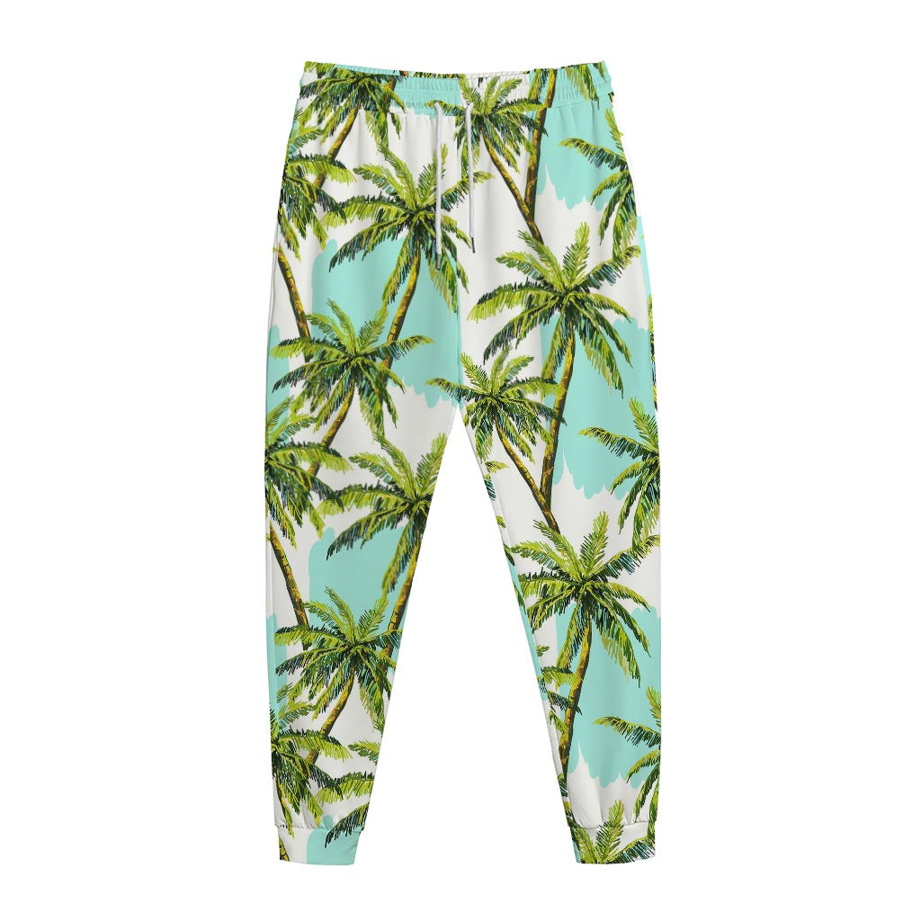 Palm Tree Tropical Pattern Print Jogger Pants