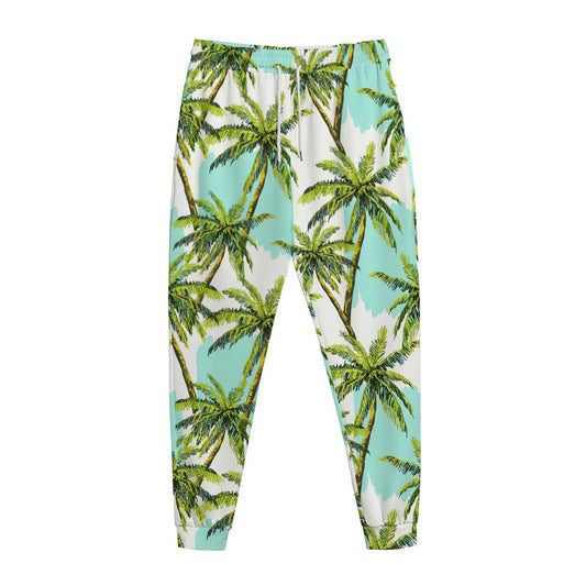 Palm Tree Tropical Pattern Print Jogger Pants