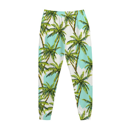 Palm Tree Tropical Pattern Print Jogger Pants