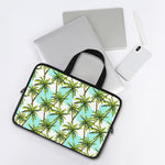 Palm Tree Tropical Pattern Print Laptop Sleeve With Handle