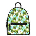 Palm Tree Tropical Pattern Print Leather Backpack