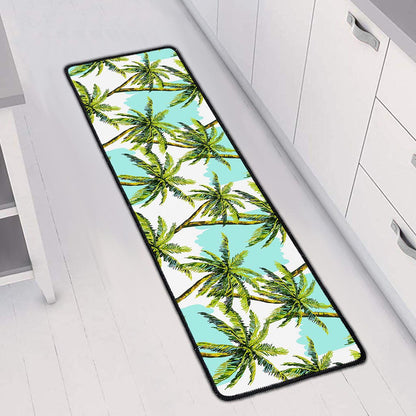 Palm Tree Tropical Pattern Print Long Kitchen Mat