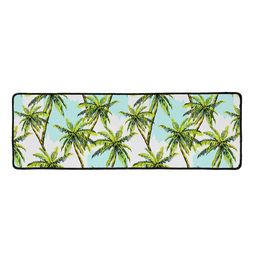 Palm Tree Tropical Pattern Print Long Kitchen Mat