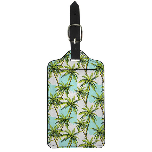 Palm Tree Tropical Pattern Print Luggage Tag