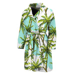 Palm Tree Tropical Pattern Print Men's Bathrobe