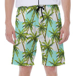 Palm Tree Tropical Pattern Print Men's Beach Shorts
