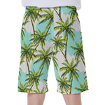 Palm Tree Tropical Pattern Print Men's Beach Shorts
