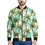 Palm Tree Tropical Pattern Print Men's Bomber Jacket