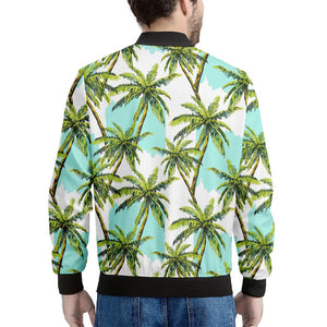 Palm Tree Tropical Pattern Print Men's Bomber Jacket