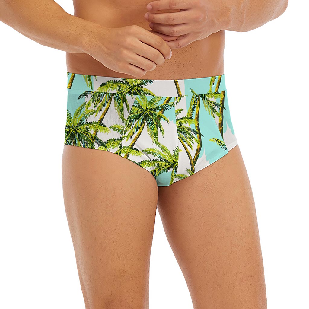 Palm Tree Tropical Pattern Print Men's Briefs