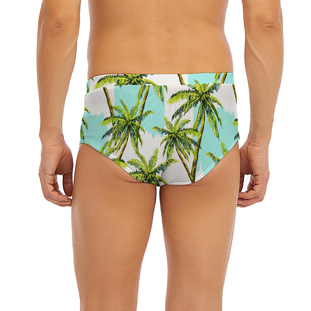 Palm Tree Tropical Pattern Print Men's Briefs