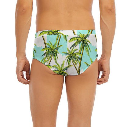 Palm Tree Tropical Pattern Print Men's Briefs