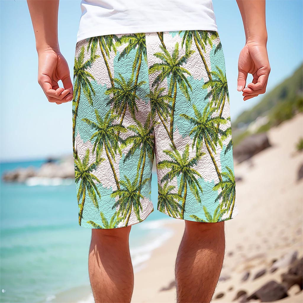 Palm Tree Tropical Pattern Print Men's Cargo Shorts