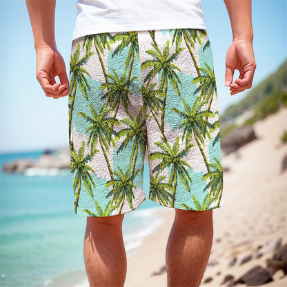 Palm Tree Tropical Pattern Print Men's Cargo Shorts