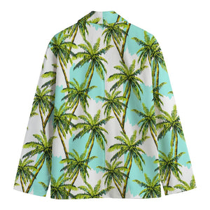 Palm Tree Tropical Pattern Print Men's Cotton Blazer