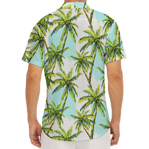 Palm Tree Tropical Pattern Print Men's Deep V-Neck Shirt