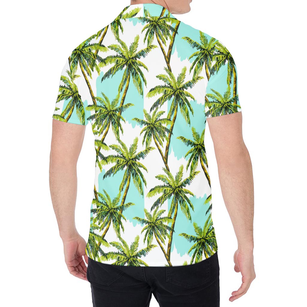 Palm Tree Tropical Pattern Print Men's Shirt
