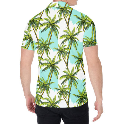 Palm Tree Tropical Pattern Print Men's Shirt