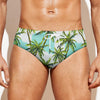 Palm Tree Tropical Pattern Print Men's Swim Briefs