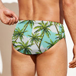 Palm Tree Tropical Pattern Print Men's Swim Briefs