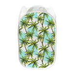 Palm Tree Tropical Pattern Print Mesh Laundry Hamper