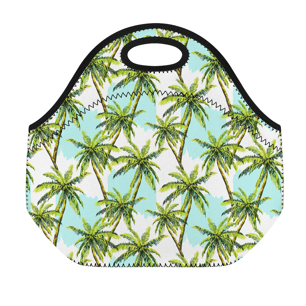 Palm Tree Tropical Pattern Print Neoprene Lunch Bag